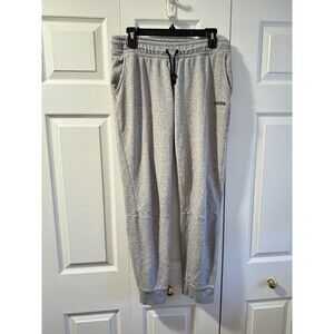 Adidas Pants Mens Large Gray Running Track Joggers Sweatpants Drawstring
